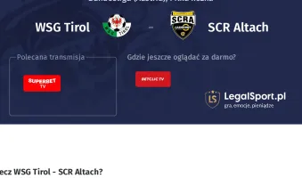 WSG Tirol - SCR Altach gdzie oglądać? (06.12)