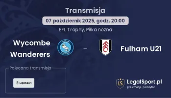 Wycombe Wanderers - Fulham U21 gdzie oglądać?