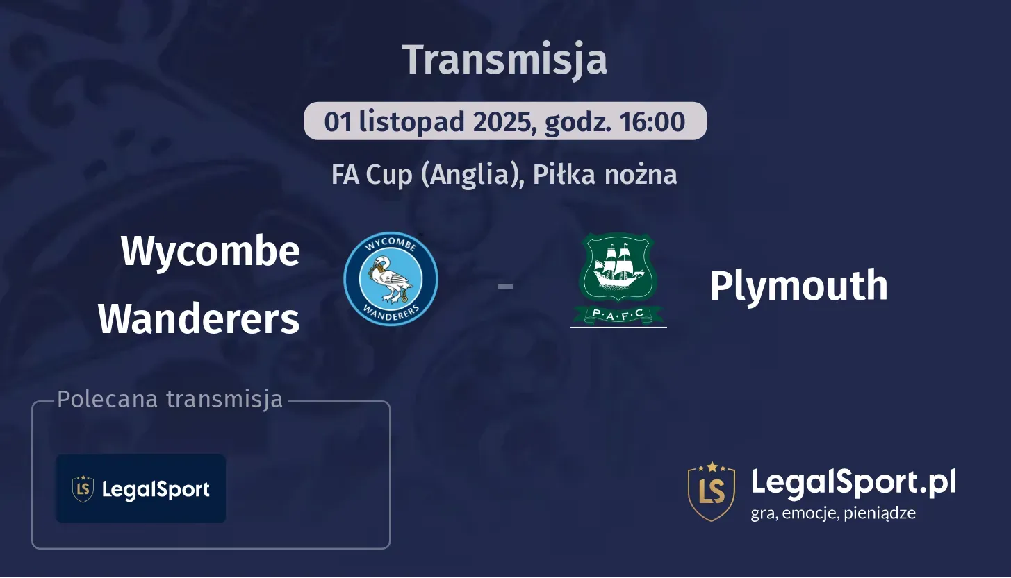 Wycombe Wanderers - Plymouth Transmisje