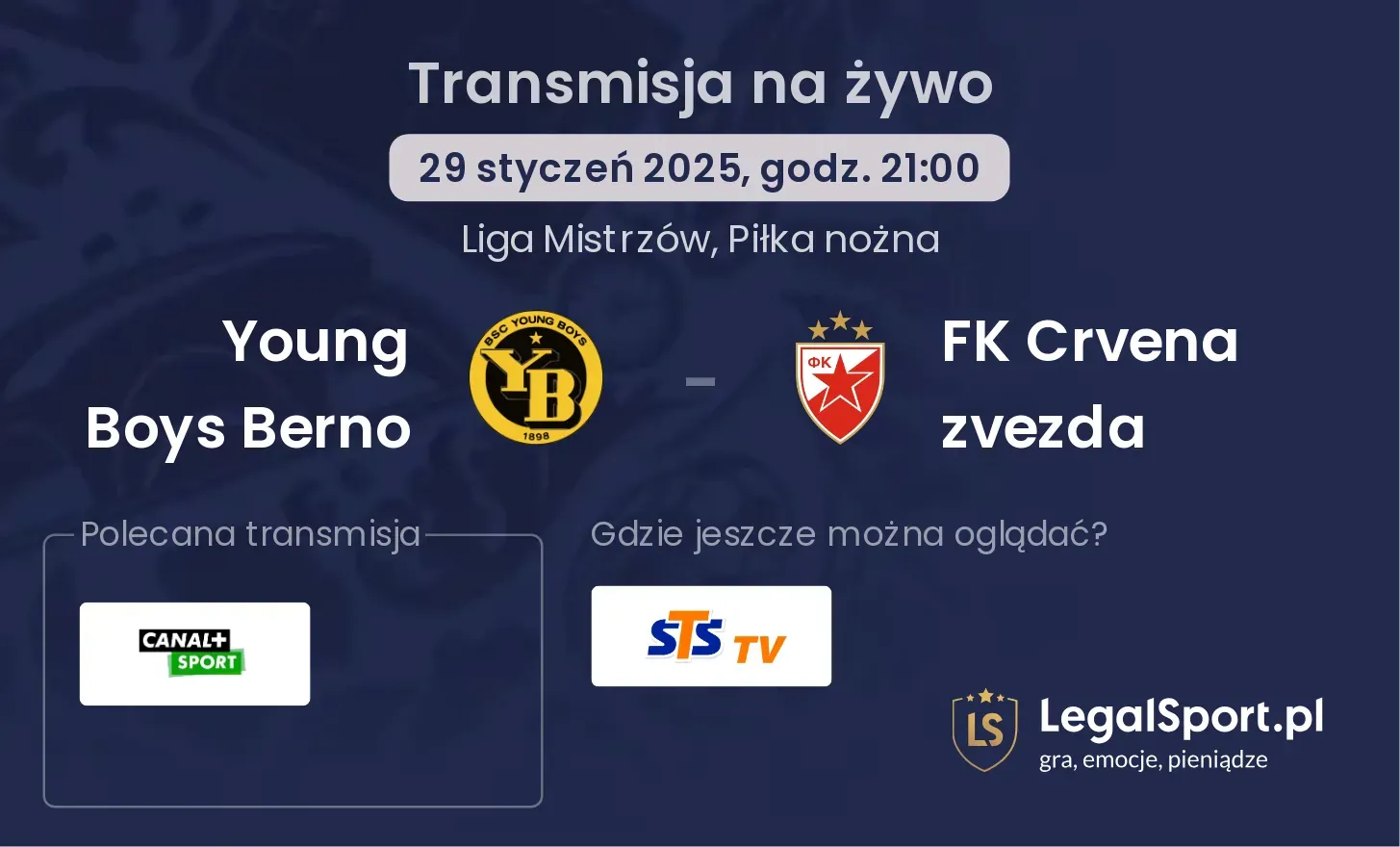 Young Boys Berno - FK Crvena zvezda transmisja na żywo