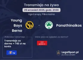 Young Boys Berno - Panathinaikos gdzie oglądać?