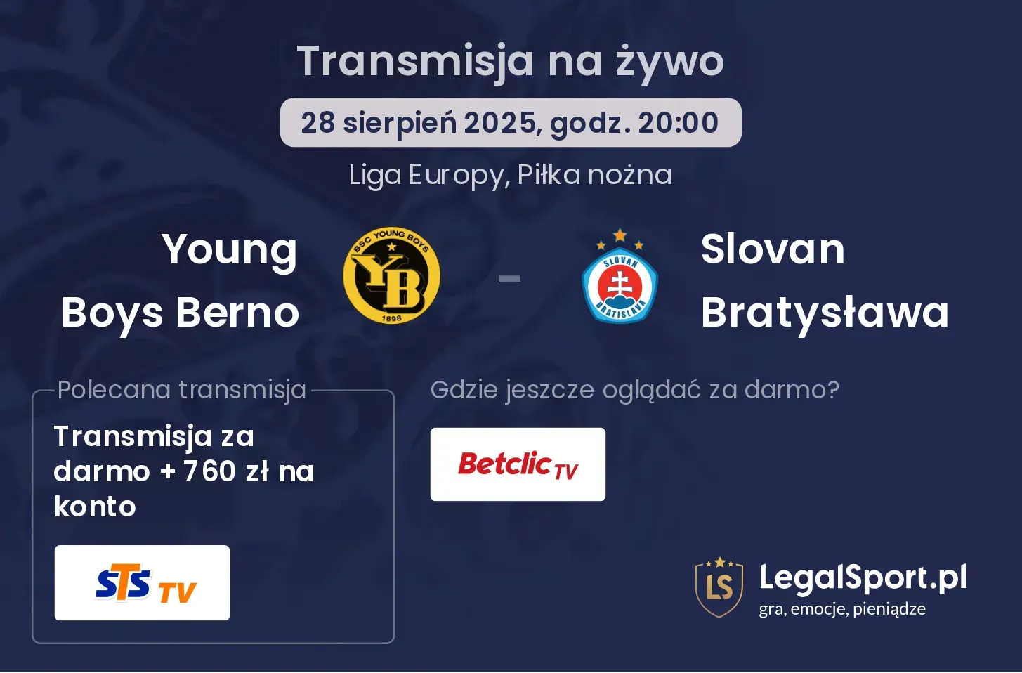 Young Boys Berno - Slovan Bratysława gdzie oglądać?