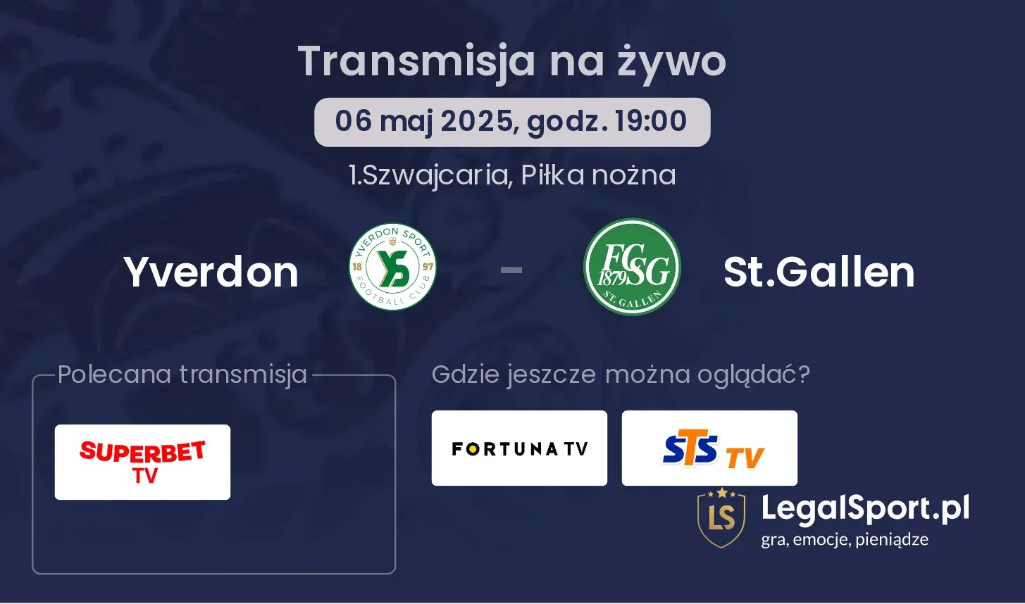 Yverdon - St.Gallen gdzie oglądać transmisję?