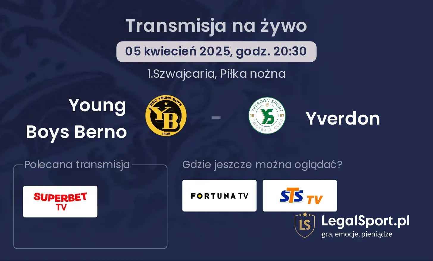 Young Boys Berno - Yverdon gdzie oglądać?
