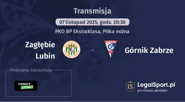 Zagłębie Lubin - Górnik Zabrze gdzie oglądać? (07.11)