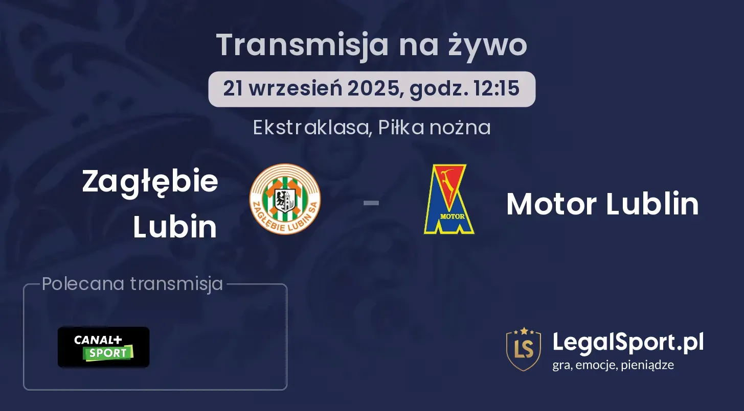 Zagłębie Lubin - Motor Lublin transmisja na żywo