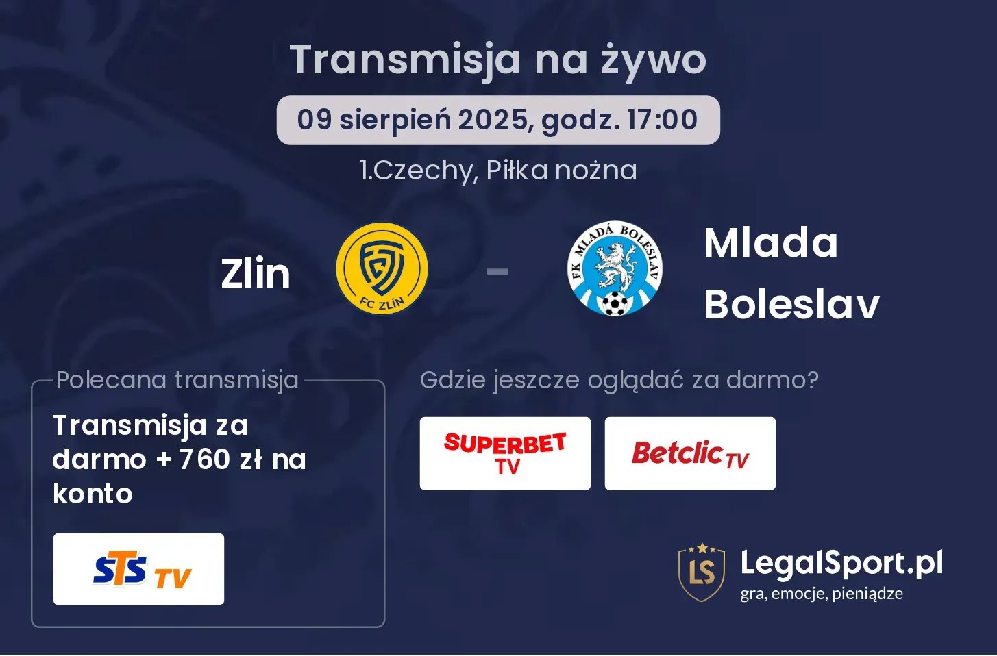 Zlin - Mlada Boleslav  transmisja na żywo