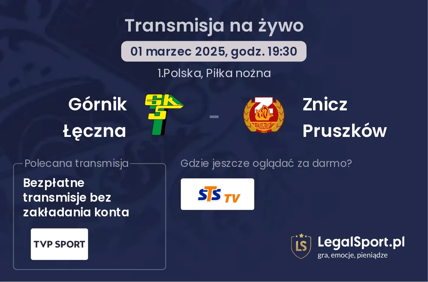 Górnik Łęczna - Znicz Pruszków gdzie oglądać?