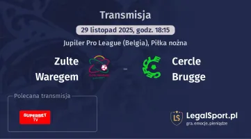 Zulte Waregem - Cercle Brugge gdzie oglądać? (29.11)