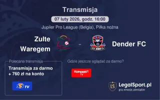 Zulte Waregem - Dender FC gdzie oglądać? (07.02)