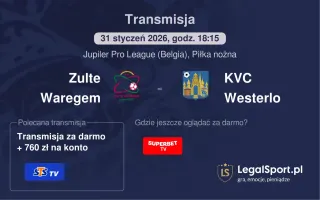 Zulte Waregem - KVC Westerlo gdzie oglądać? (31.01)
