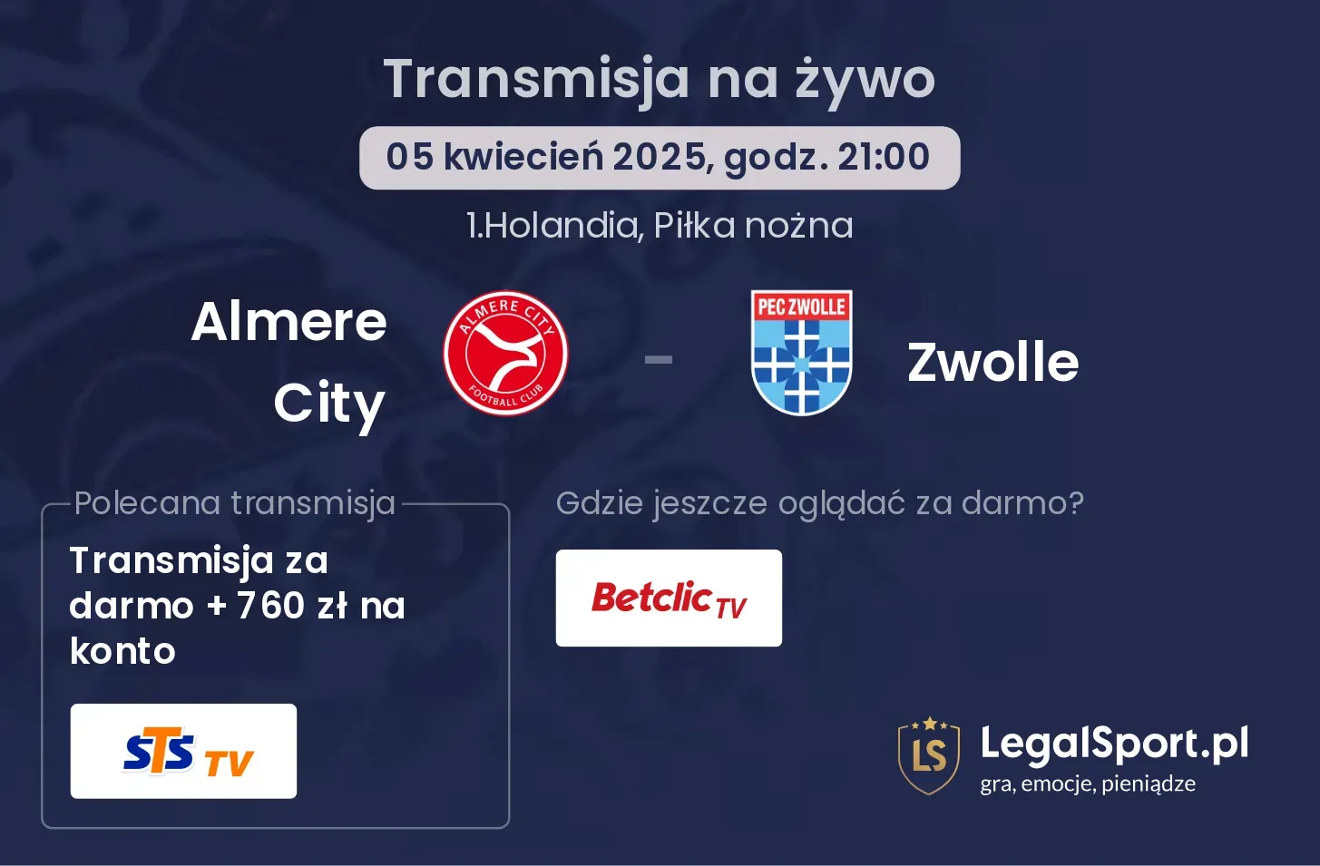 Almere City - Zwolle gdzie oglądać?