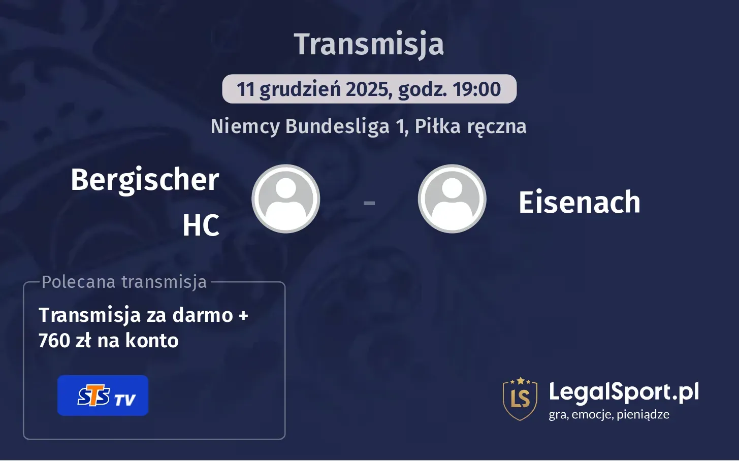 Bergischer HC - Eisenach Transmisje