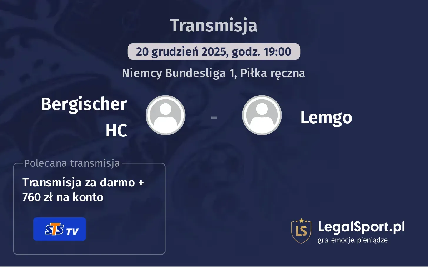 Bergischer HC - Lemgo Transmisje