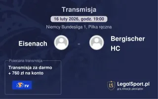 Eisenach - Bergischer HC gdzie oglądać? (16.02)