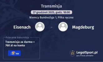 Eisenach - Magdeburg gdzie oglądać? (27.12)