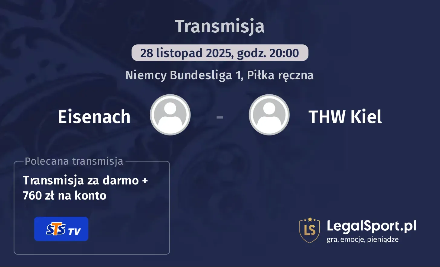 Eisenach - THW Kiel Transmisje