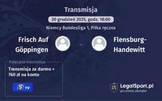 Frisch Auf Göppingen - Flensburg-Handewitt gdzie oglądać? (20.12)