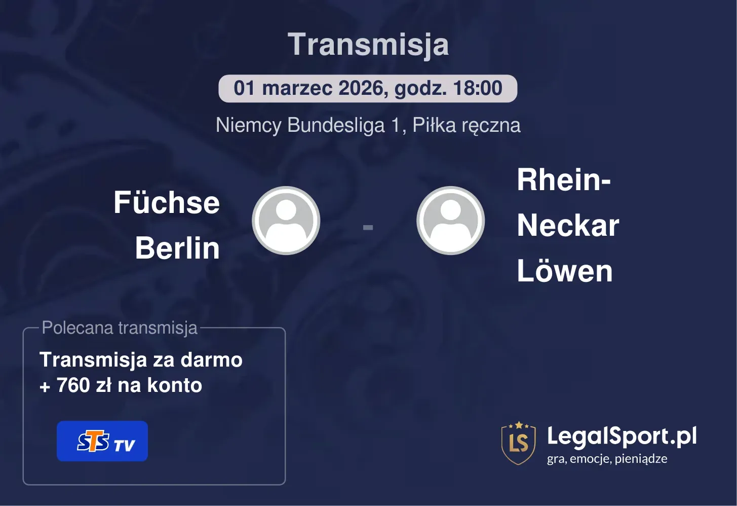 Füchse Berlin - Rhein-Neckar Löwen Transmisje