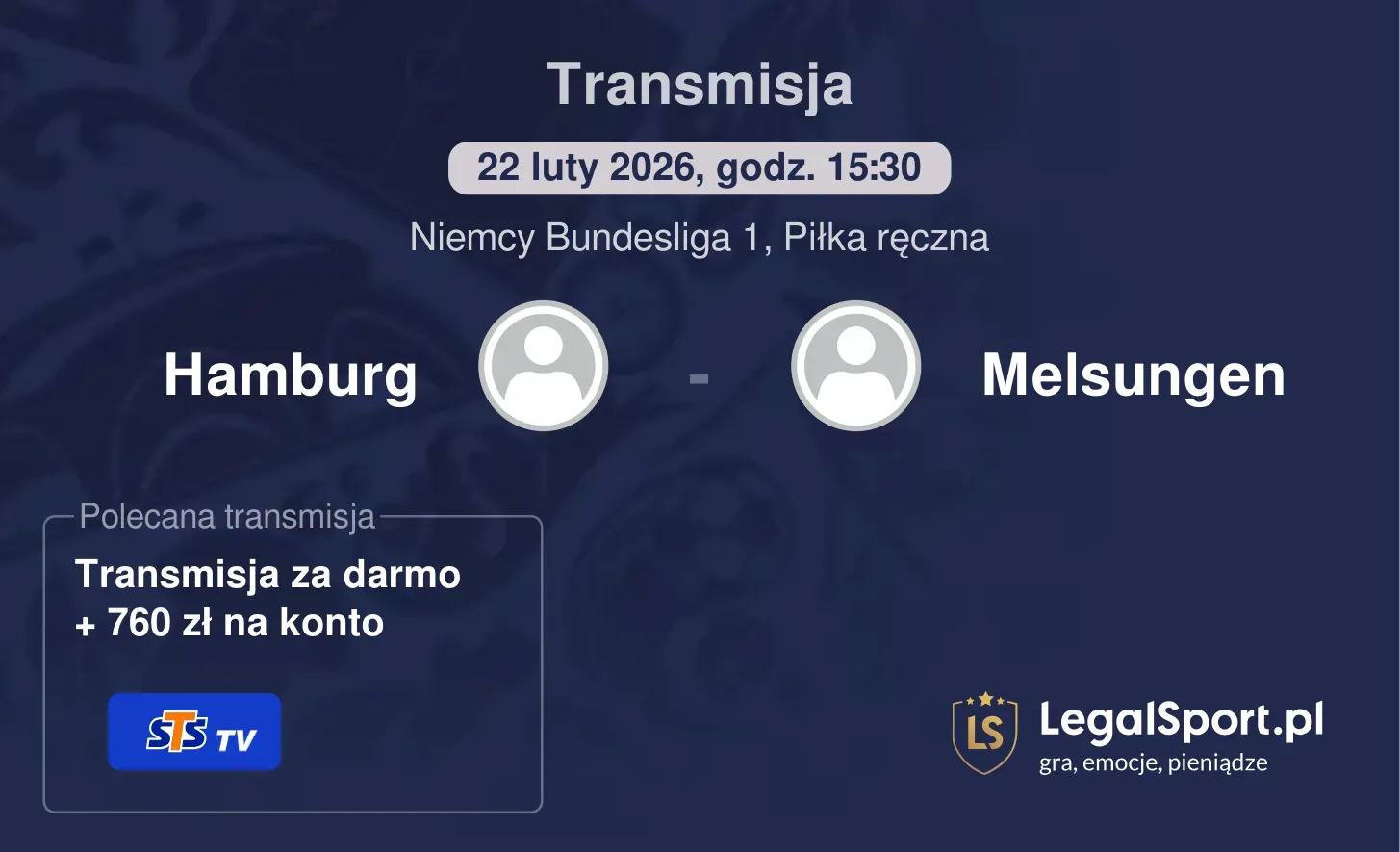 Hamburg - Melsungen Transmisje