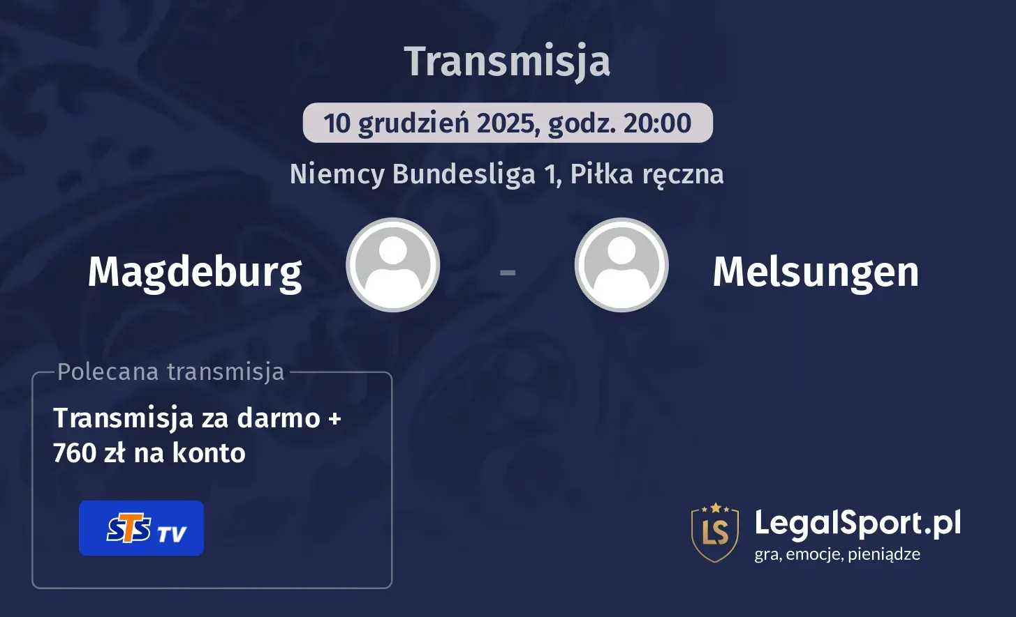 Magdeburg - Melsungen Transmisje