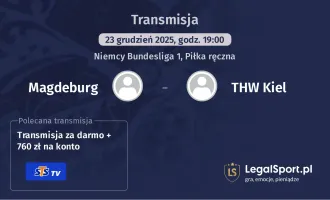 Magdeburg - THW Kiel gdzie oglądać? (23.12)