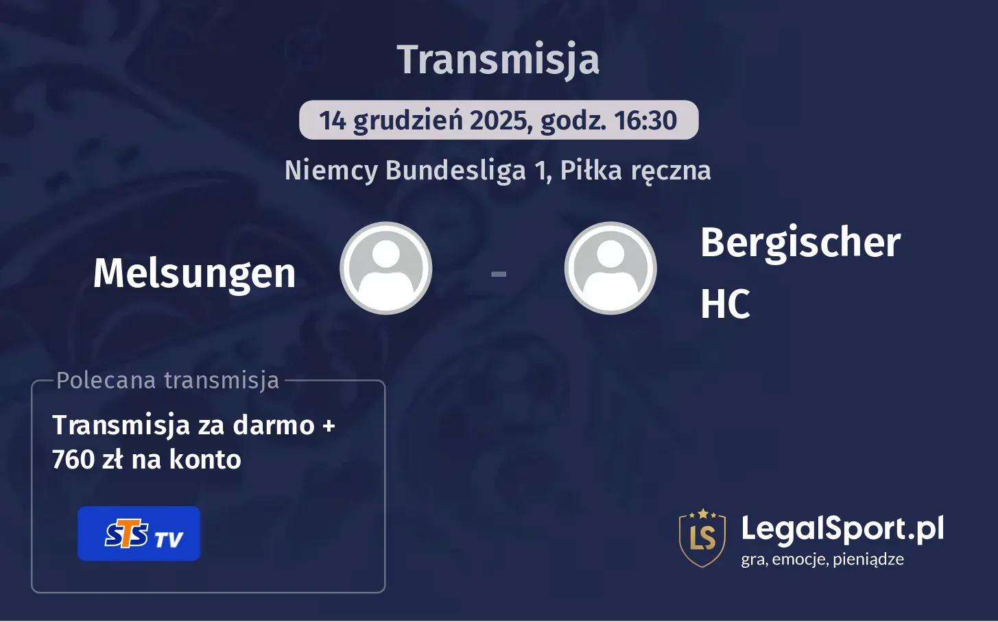 Melsungen - Bergischer HC Transmisje