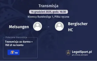 Melsungen - Bergischer HC gdzie oglądać? (14.12)