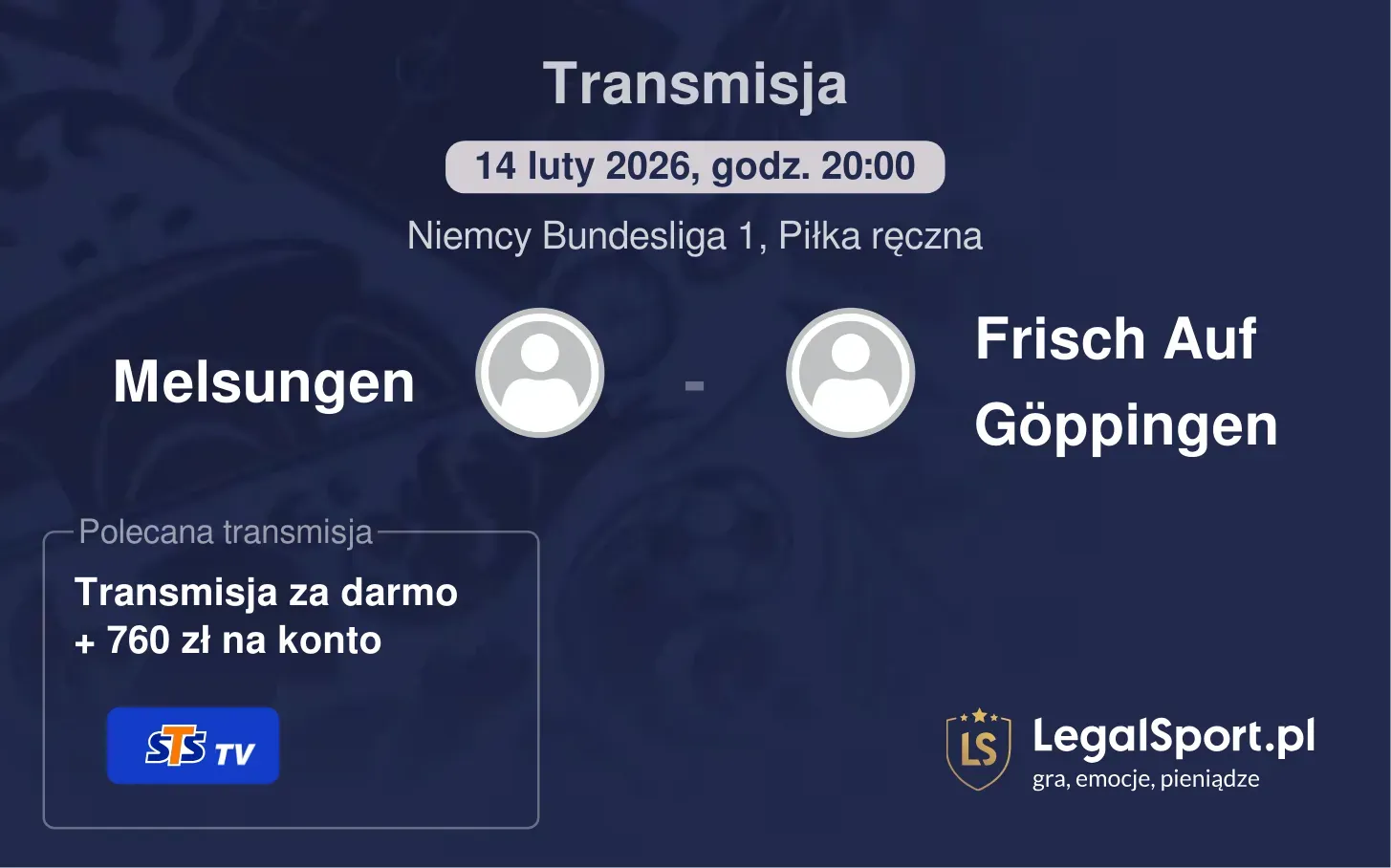 Melsungen - Frisch Auf Göppingen Transmisje