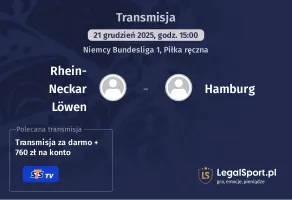 Rhein-Neckar Löwen - Hamburg gdzie oglądać? (21.12)