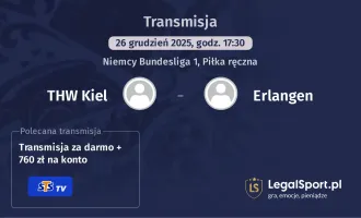 THW Kiel - Erlangen gdzie oglądać? (26.12)