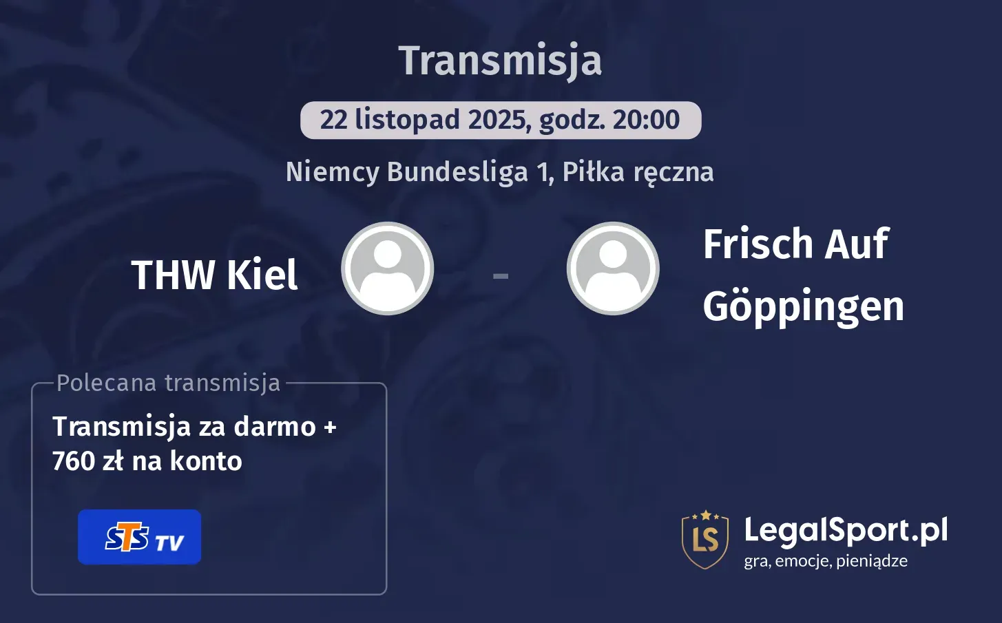 THW Kiel - Frisch Auf Göppingen Transmisje