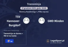 TSV Hannover-Burgdorf - GWD Minden gdzie oglądać? (27.12)