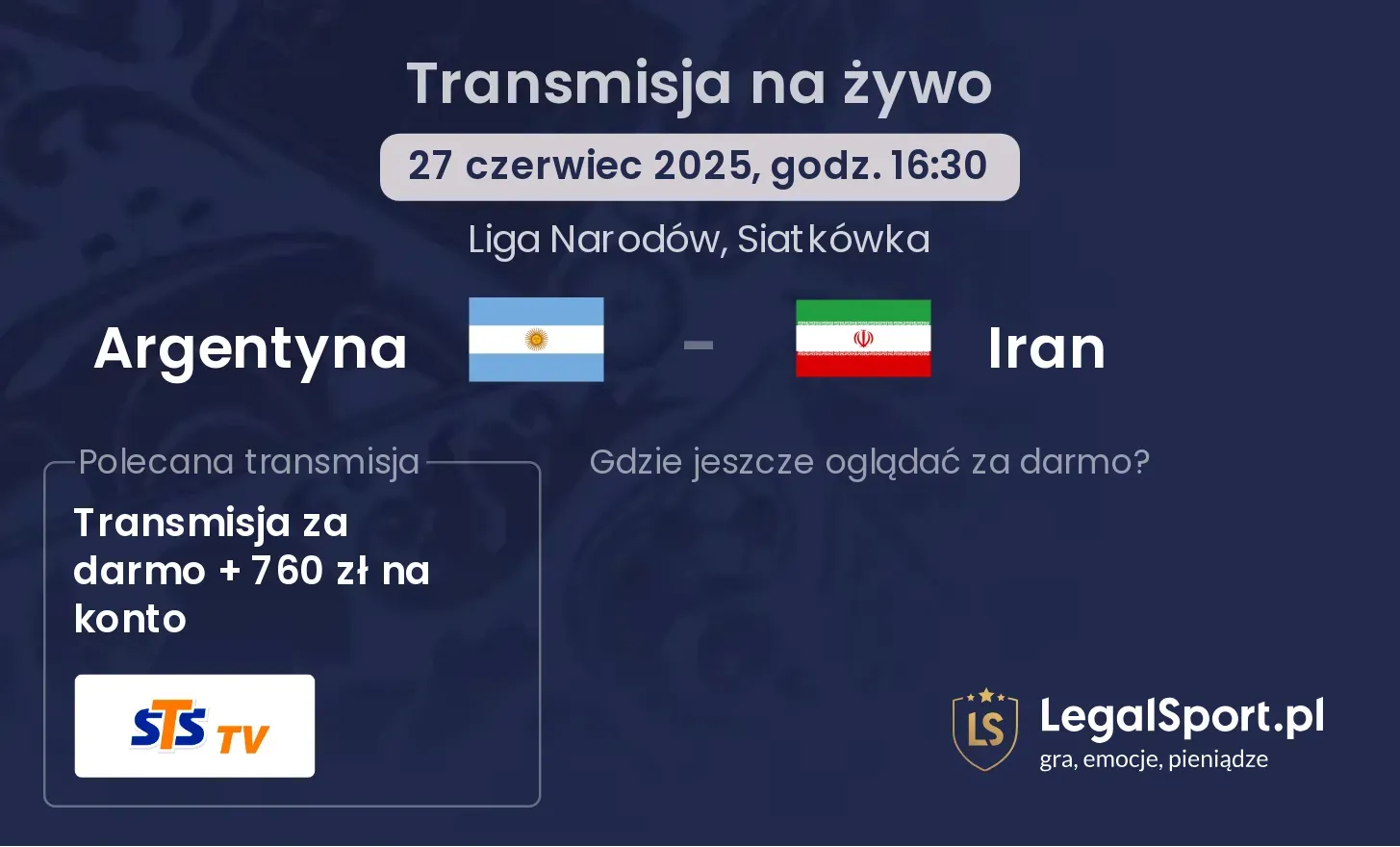 Argentyna - Iran transmisja na żywo