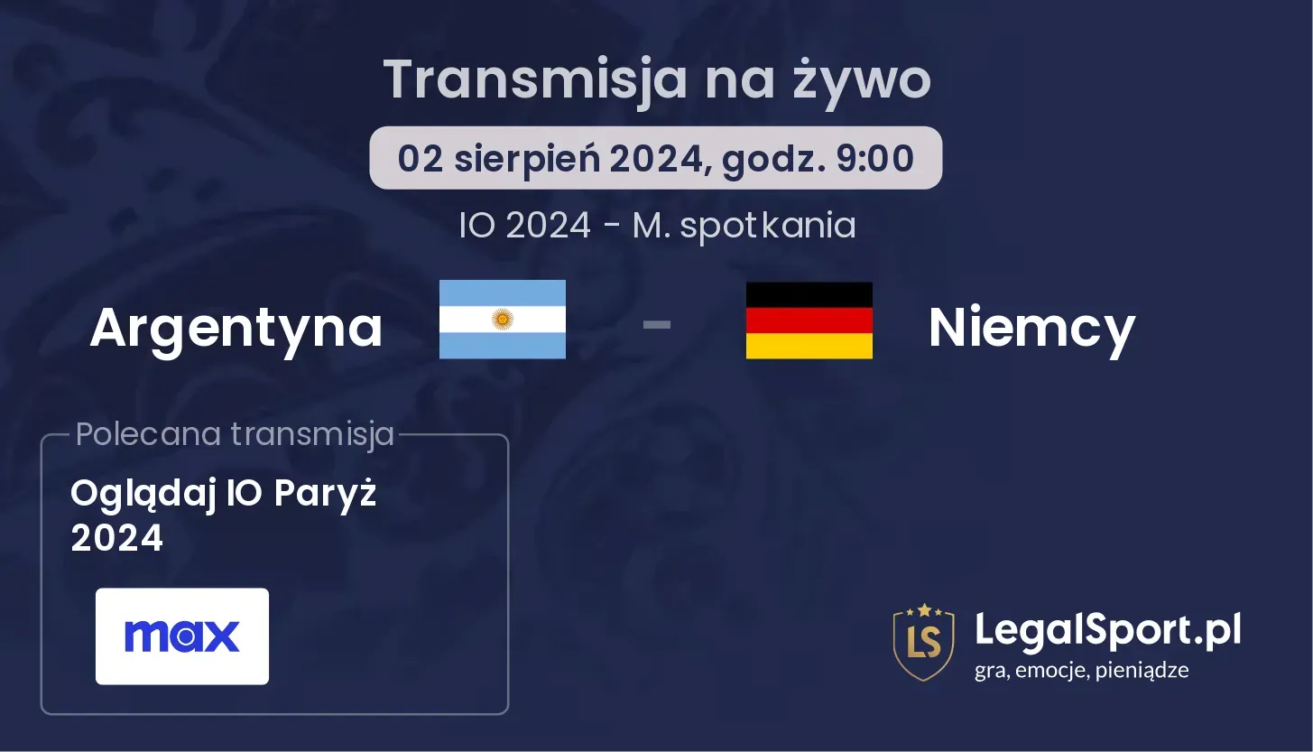 Argentyna - Niemcy gdzie oglądać? (02.08, godz. 09:00)