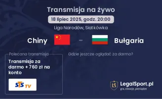 Chiny - Bułgaria gdzie oglądać?