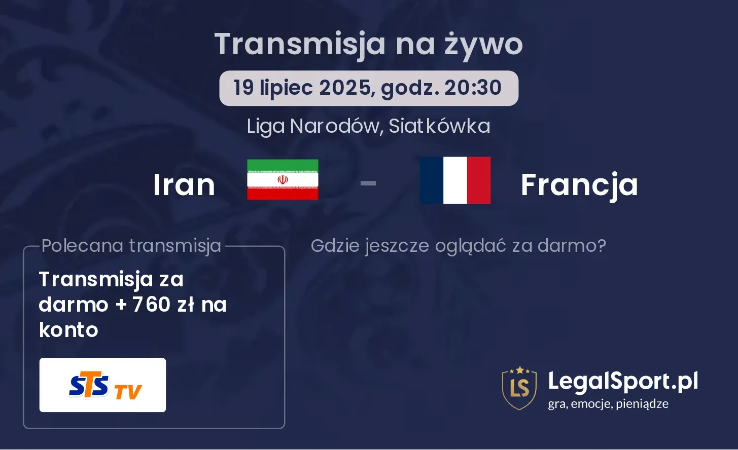 Iran - Francja transmisja na żywo