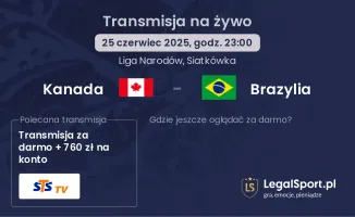 Kanada - Brazylia gdzie oglądać?