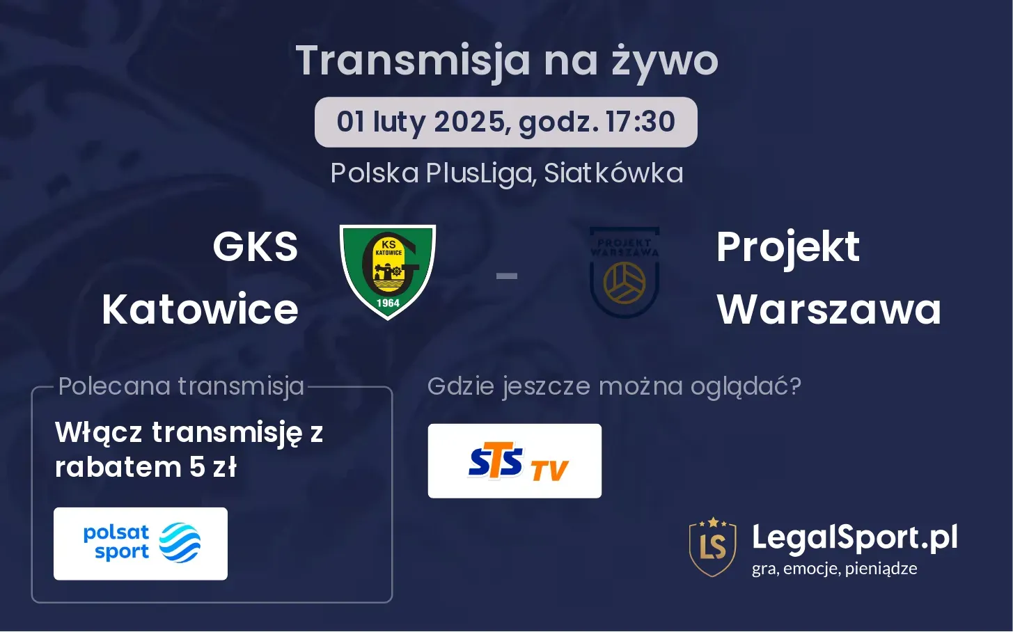 GKS Katowice - Projekt Warszawa gdzie oglądać?
