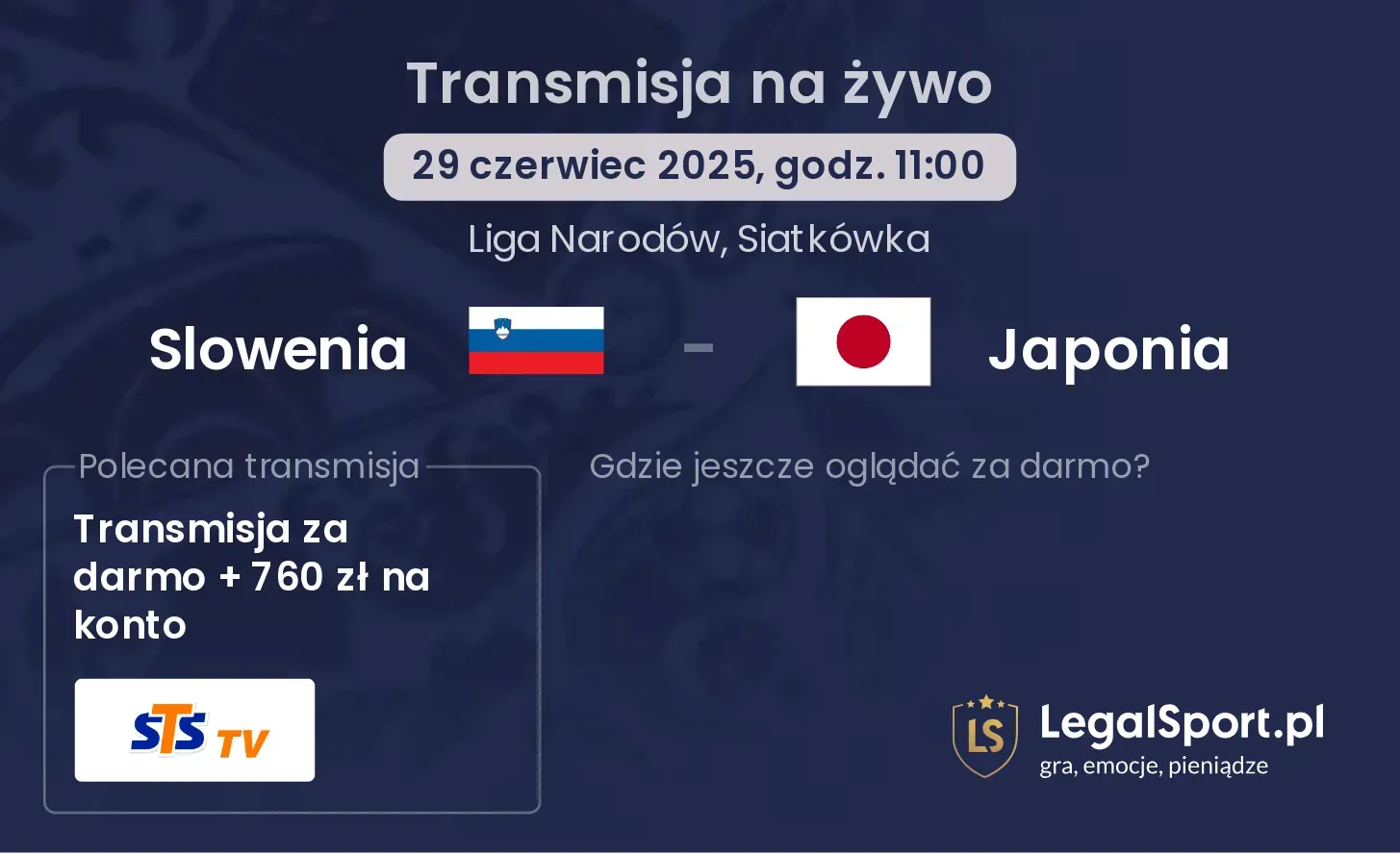 Slowenia - Japonia gdzie oglądać?