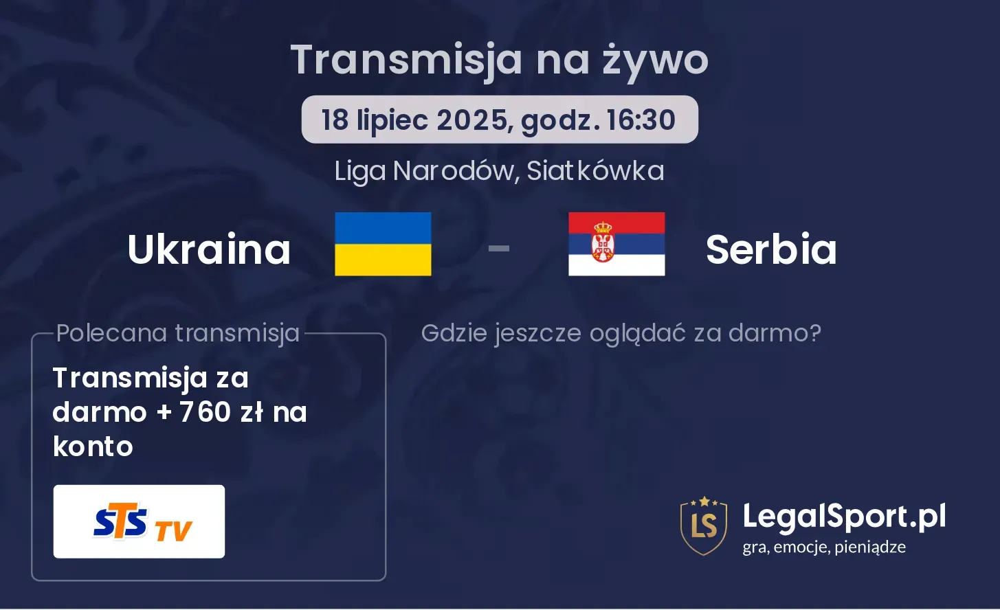 Ukraina - Serbia gdzie oglądać?