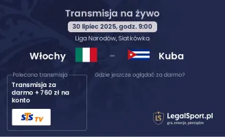 Włochy - Kuba gdzie oglądać?