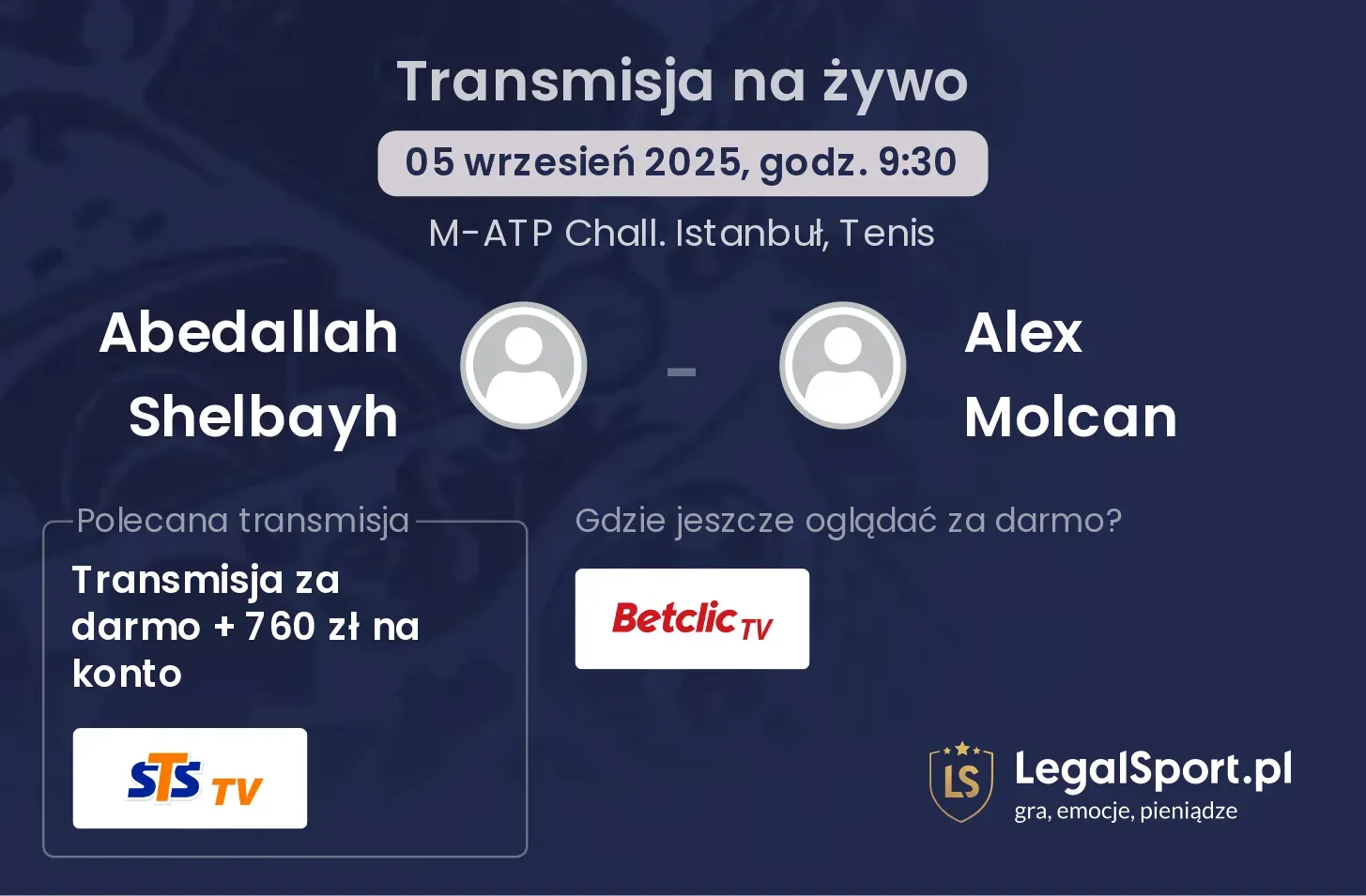 Abedallah Shelbayh - Alex Molcan transmisja na żywo