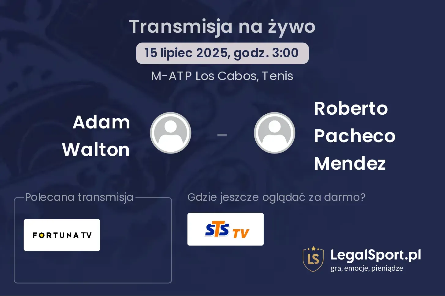 Adam Walton - Roberto Pacheco Mendez gdzie oglądać?