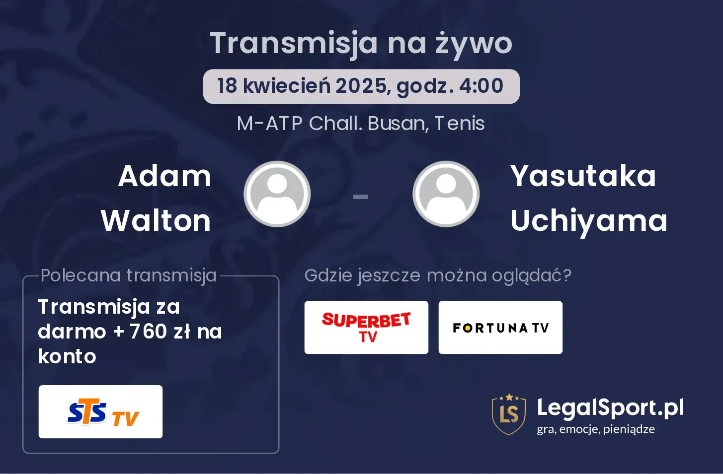 Adam Walton - Yasutaka Uchiyama gdzie oglądać?