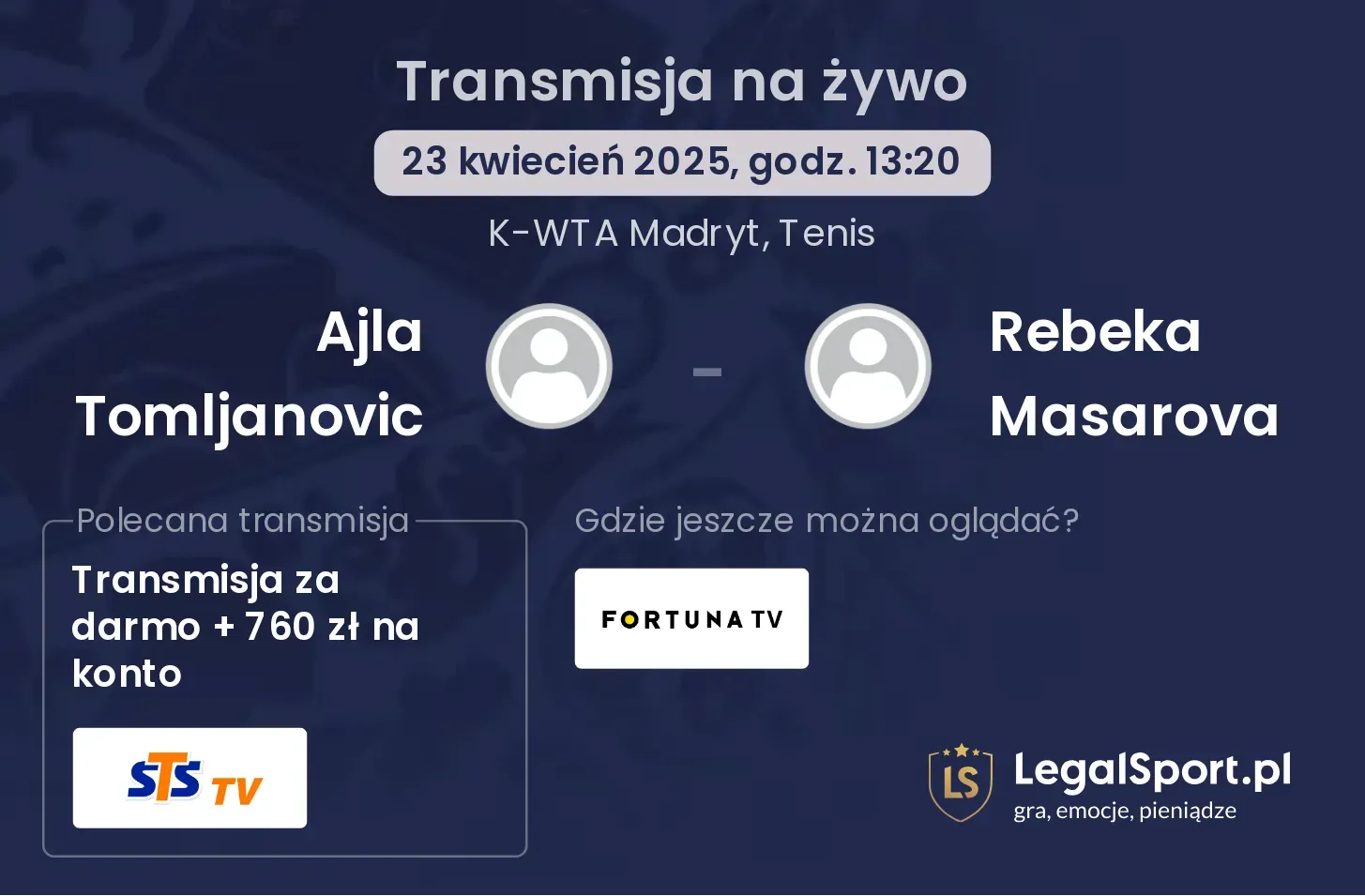 Ajla Tomljanovic - Rebeka Masarova gdzie oglądać?