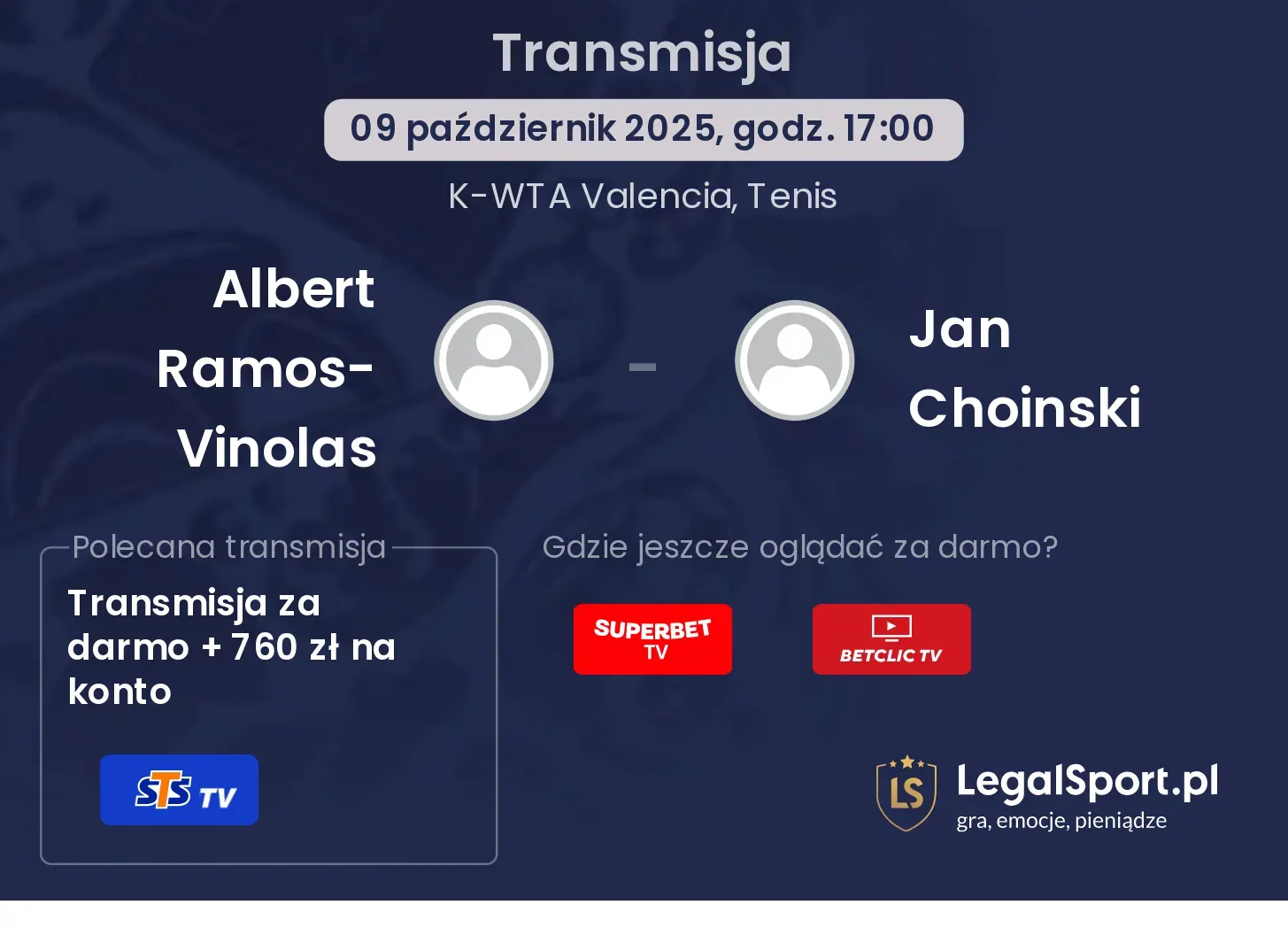 Albert Ramos-Vinolas - Jan Choinski gdzie oglądać?