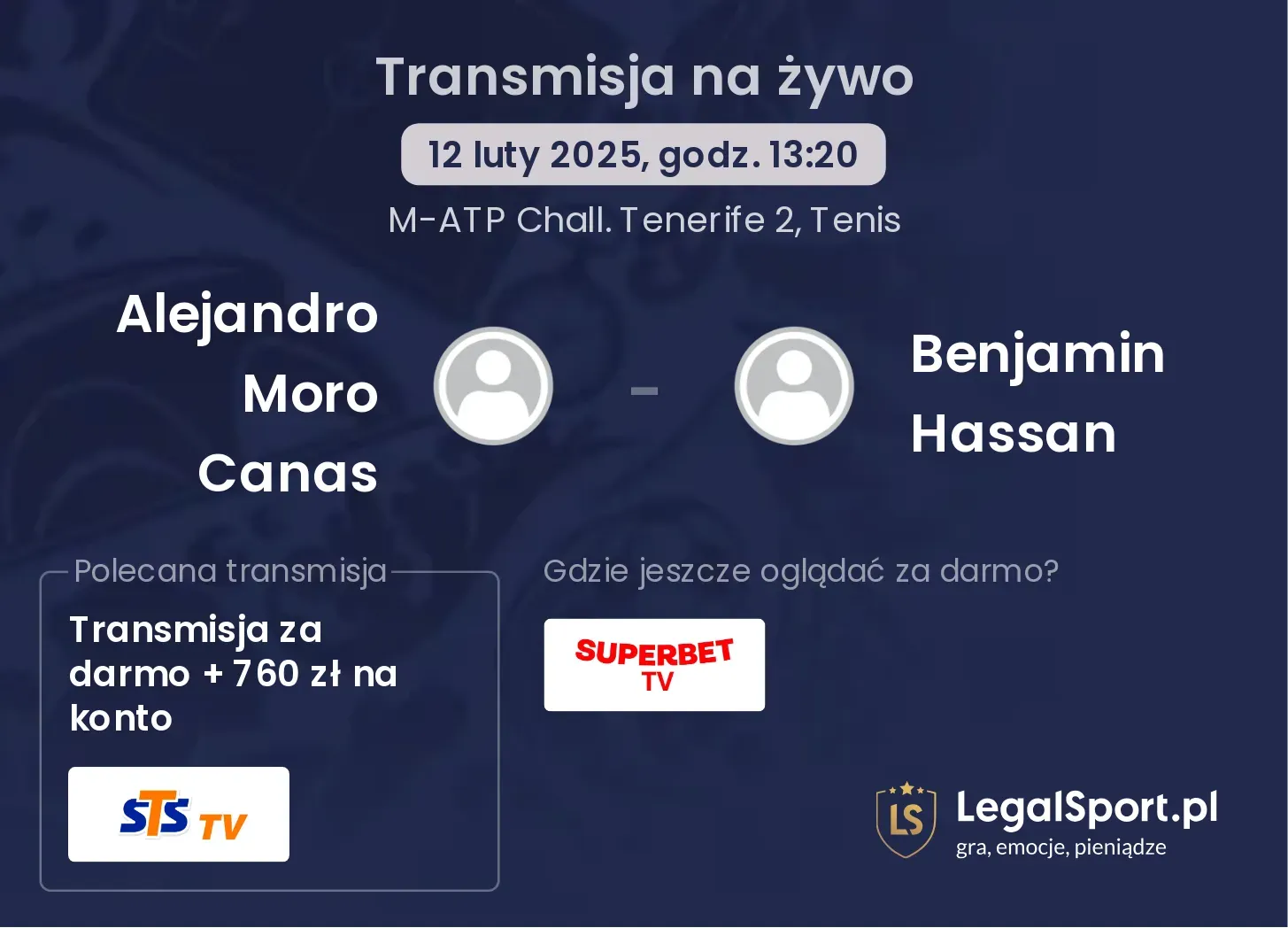 Alejandro Moro Canas - Benjamin Hassan transmisja na żywo