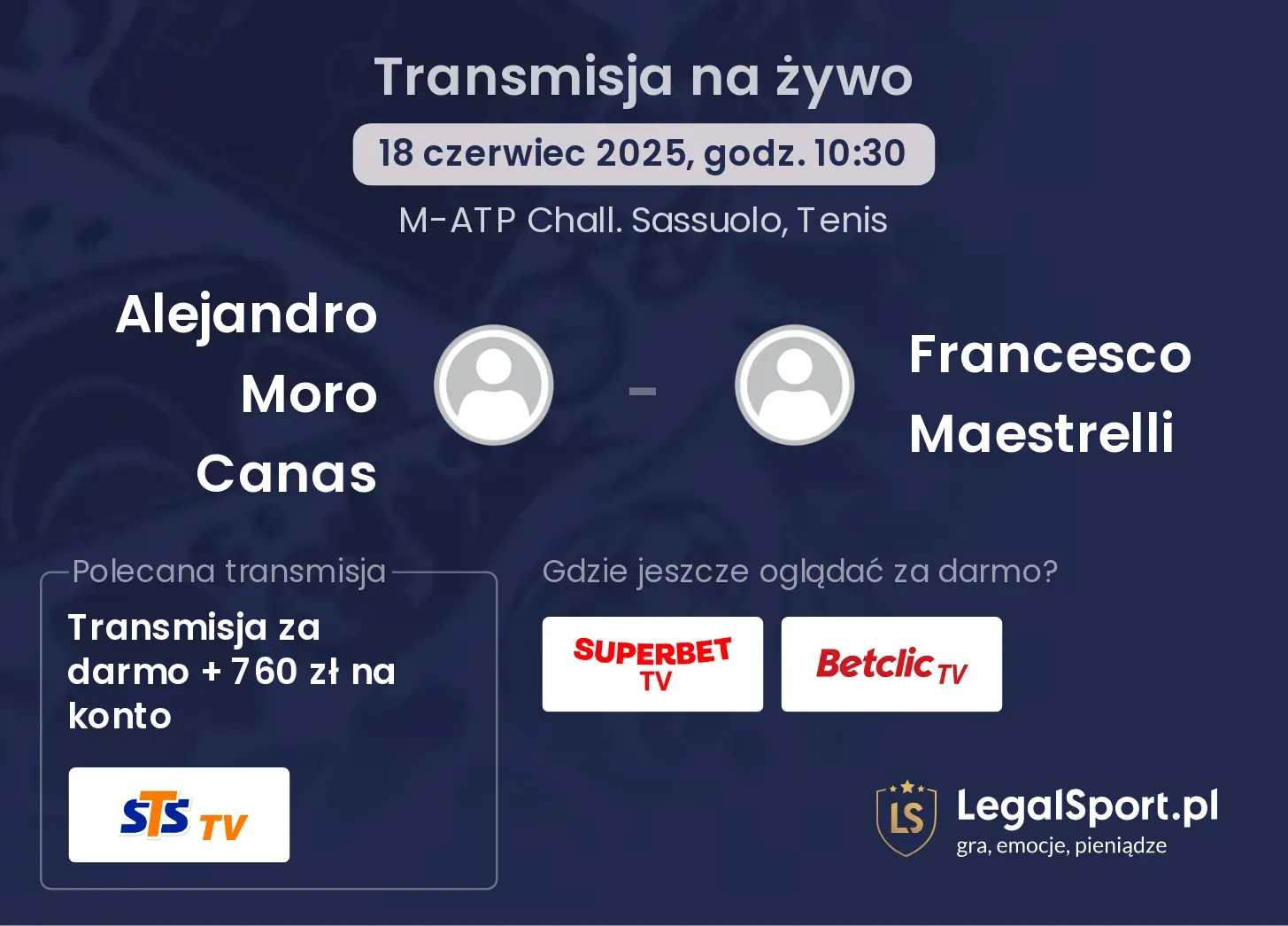 Alejandro Moro Canas - Francesco Maestrelli gdzie oglądać?