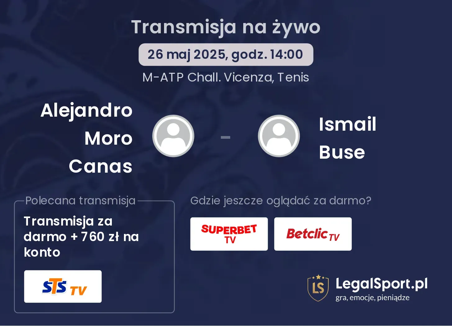 Alejandro Moro Canas - Ismail Buse gdzie oglądać transmisję?